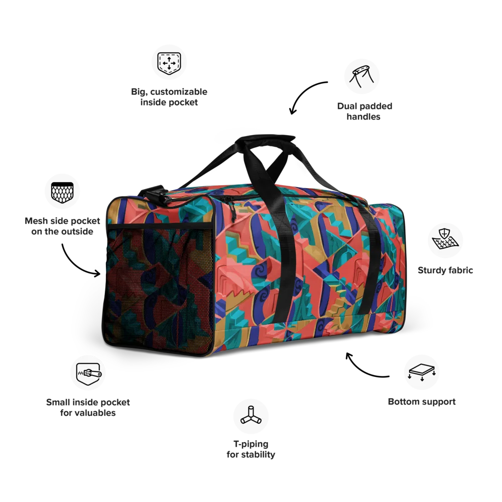Chromatic Stairwell on Duffle Bag — Right Front