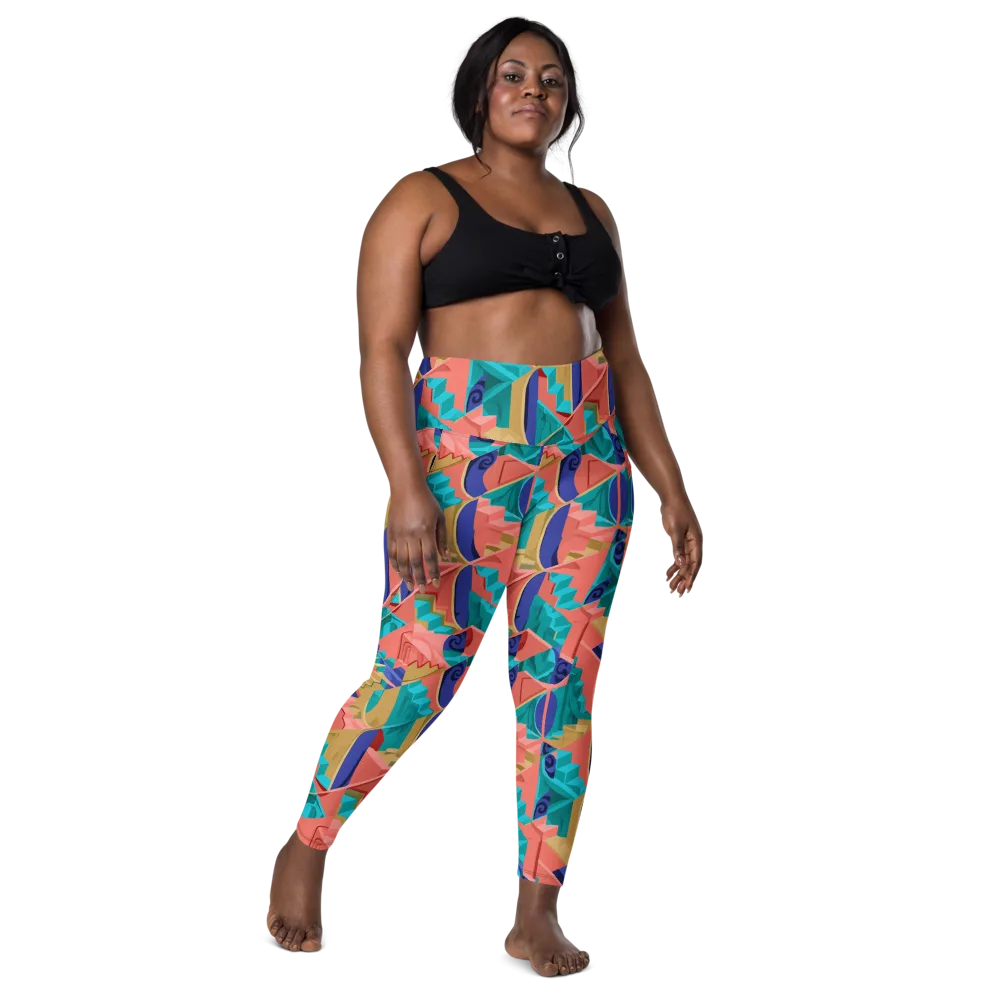 Chromatic Stairwell on Leggings with Pockets — Front