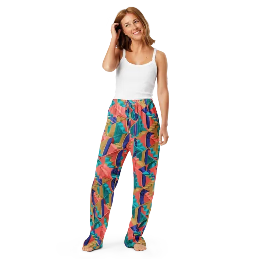 Chromatic Stairwell on a Women's Pajama Pants