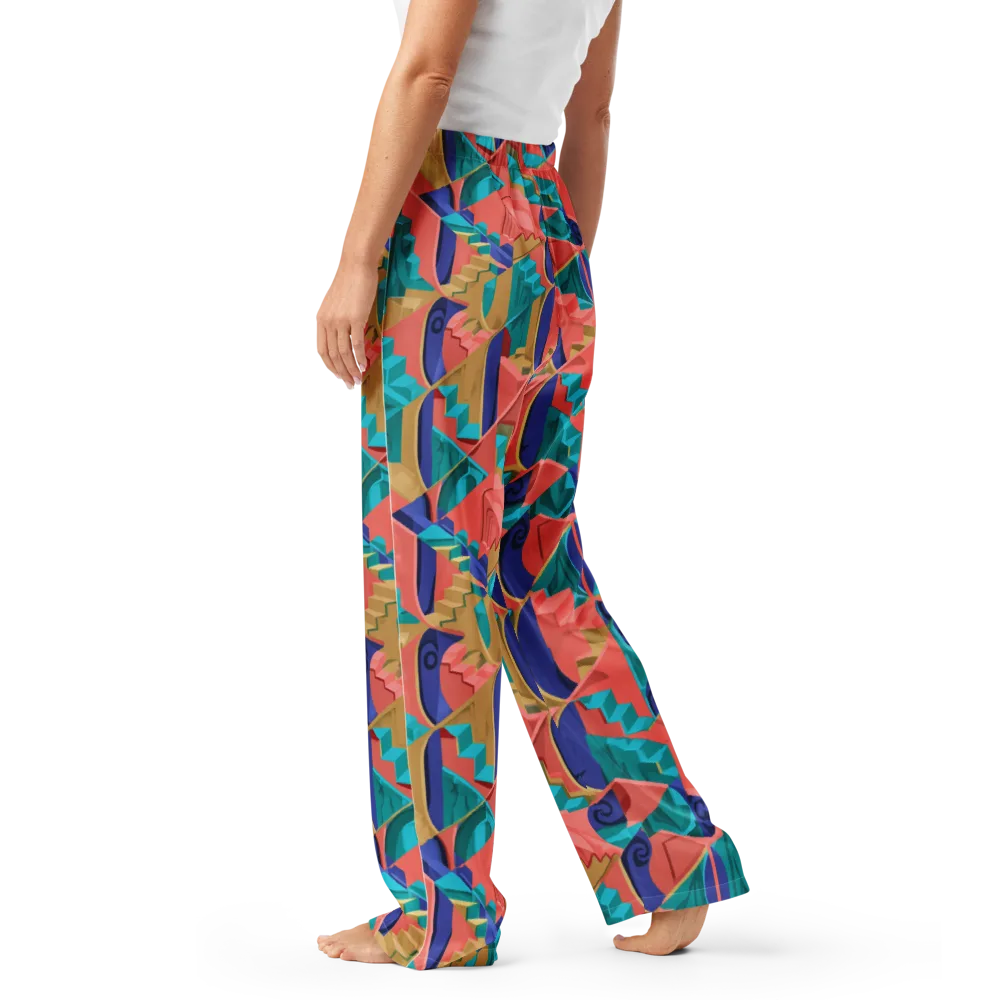 Chromatic Stairwell on Women's Pajama Pants — Left