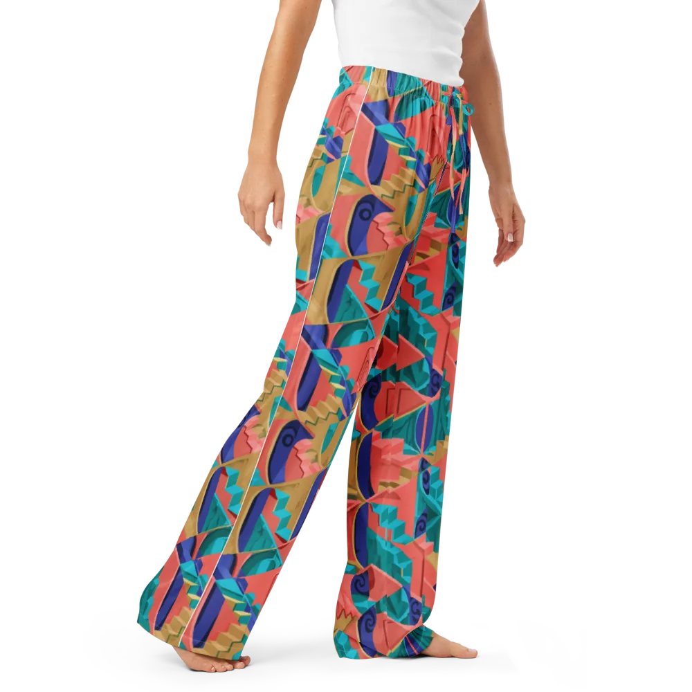 Chromatic Stairwell on Women's Pajama Pants — Right Front