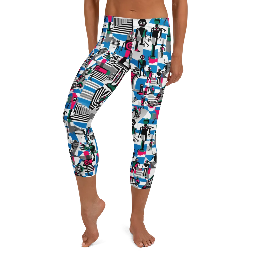 Synthetic Circus on Capri Leggings — Front
