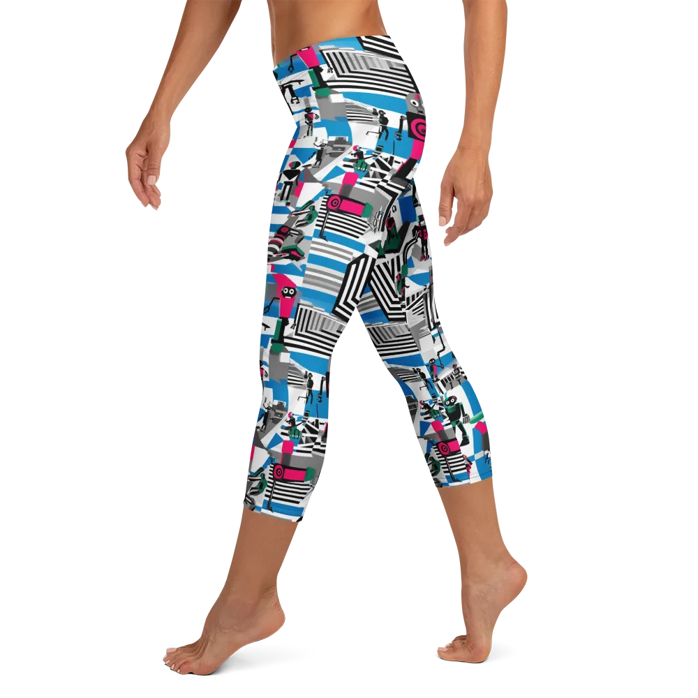 Synthetic Circus on Capri Leggings — Left