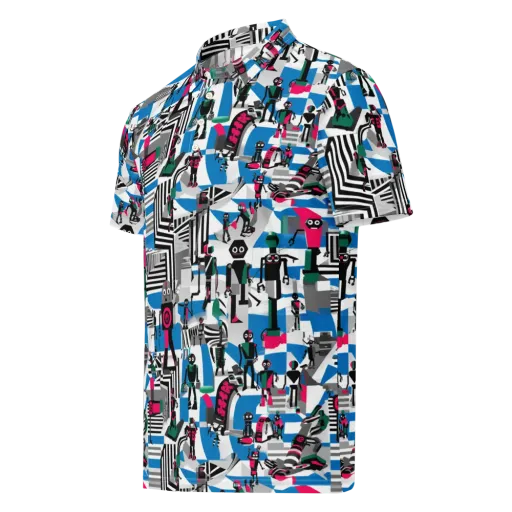 Synthetic Circus on a Men's Slim Fit Polo Shirt