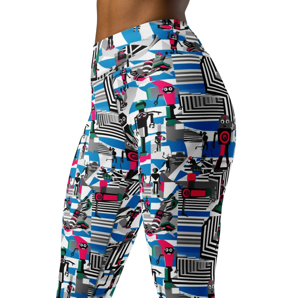 Synthetic Circus on Yoga Leggings — Left Front