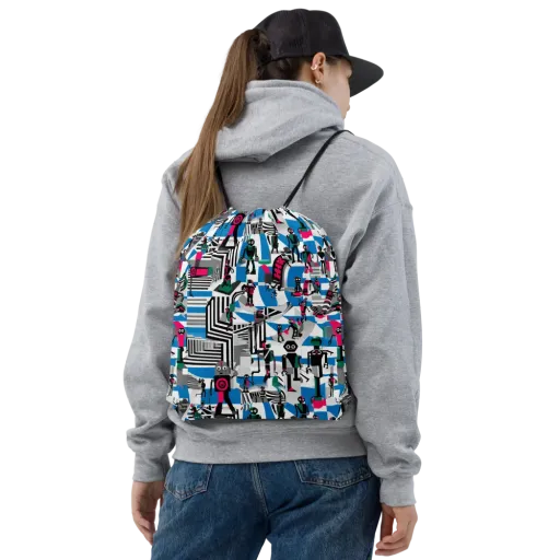 Synthetic Circus on a Drawstring Bag