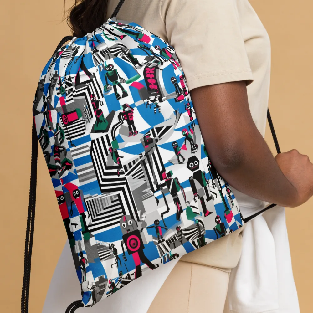 Synthetic Circus on Drawstring Bag — Front
