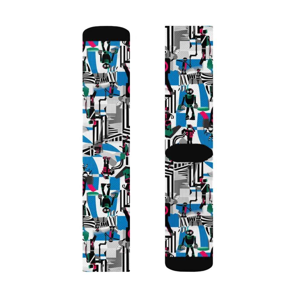 Synthetic Circus on Socks — Left Sock