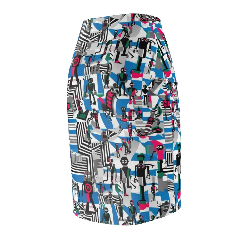 Synthetic Circus on Pencil Skirt — Back Side