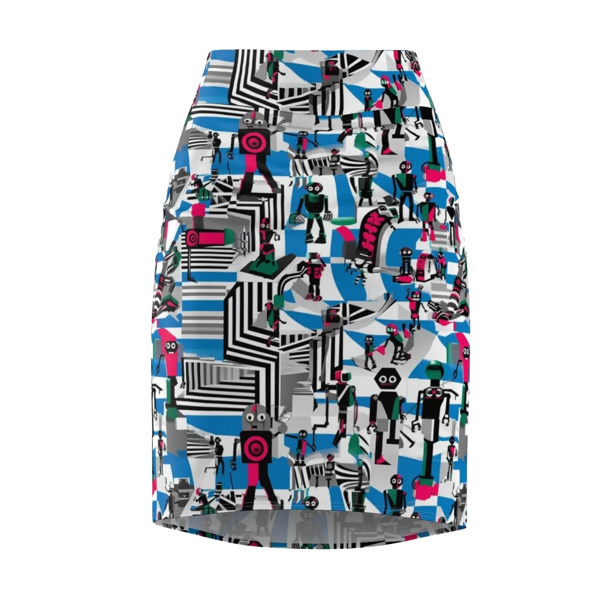 Synthetic Circus on Pencil Skirt — Front