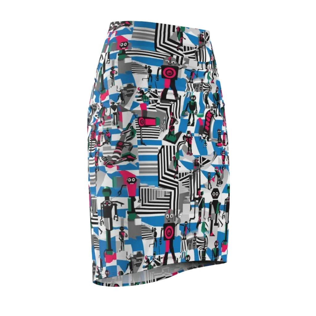 Synthetic Circus on Pencil Skirt — Front Side