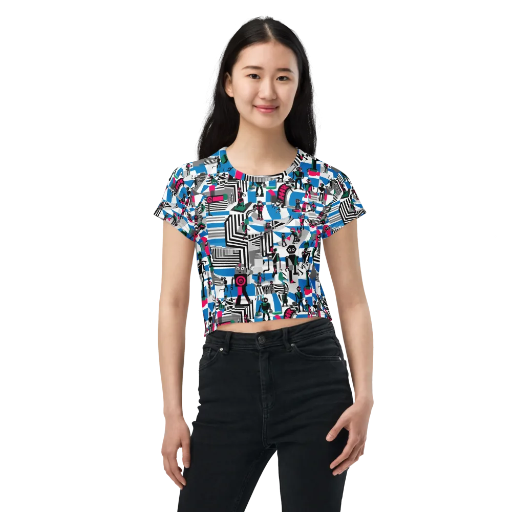 Synthetic Circus on Crop Tee — Front