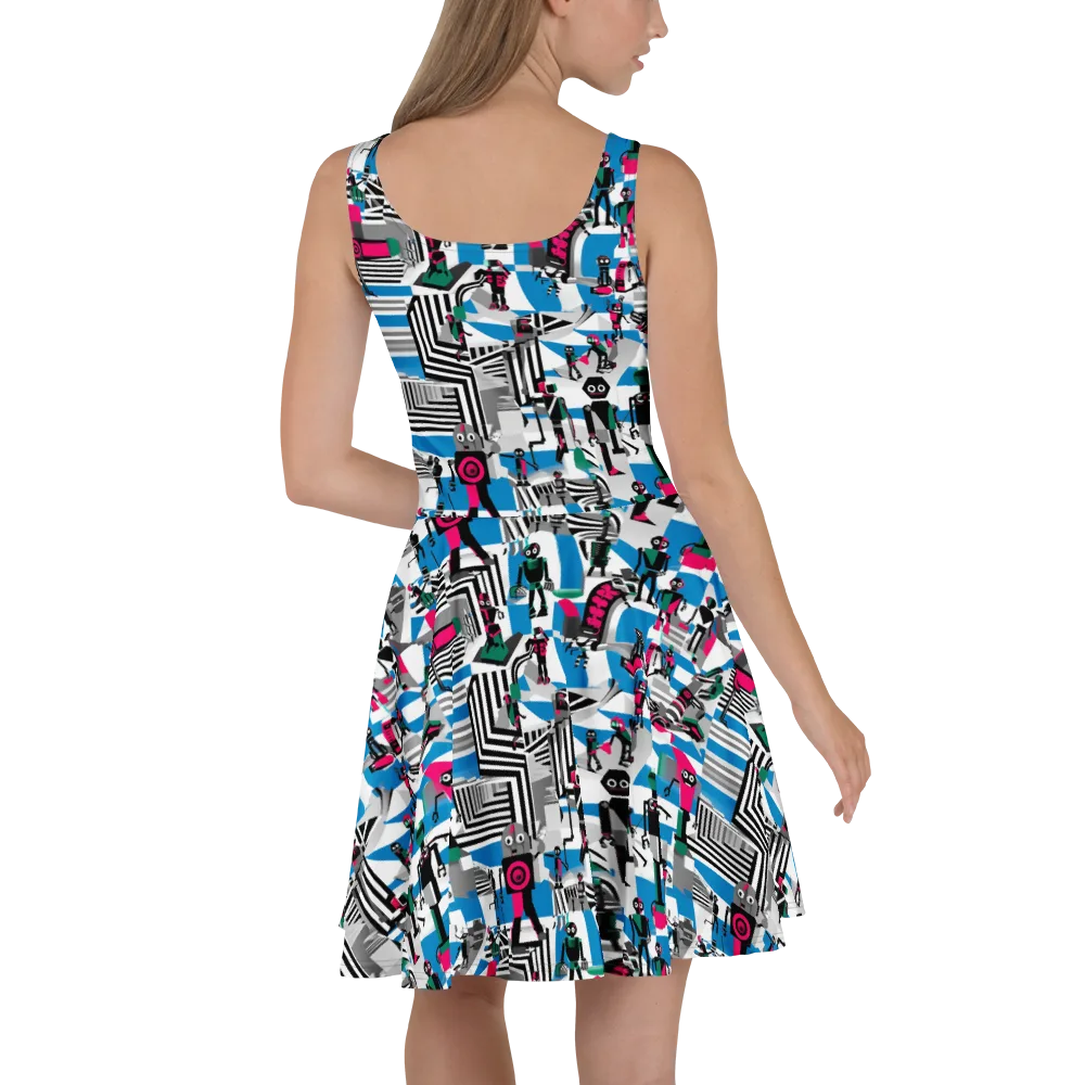 Synthetic Circus on Skater Dress — Back