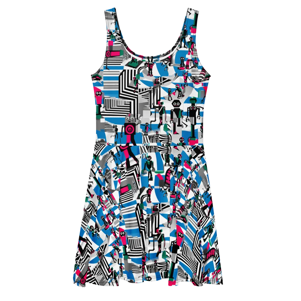 Synthetic Circus on Skater Dress — Front