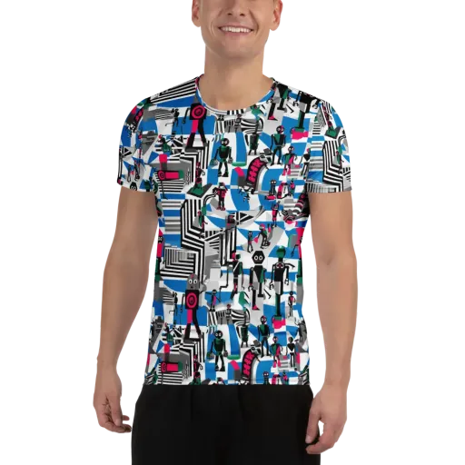 Synthetic Circus on a Men's Athletic T-Shirt