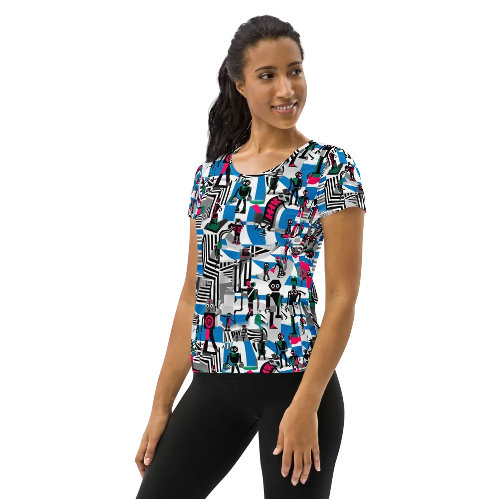 Synthetic Circus on Women's Athletic T-Shirt — Left