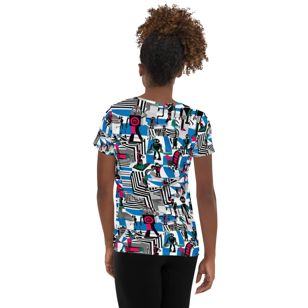 Synthetic Circus on Women's Athletic T-Shirt — Back