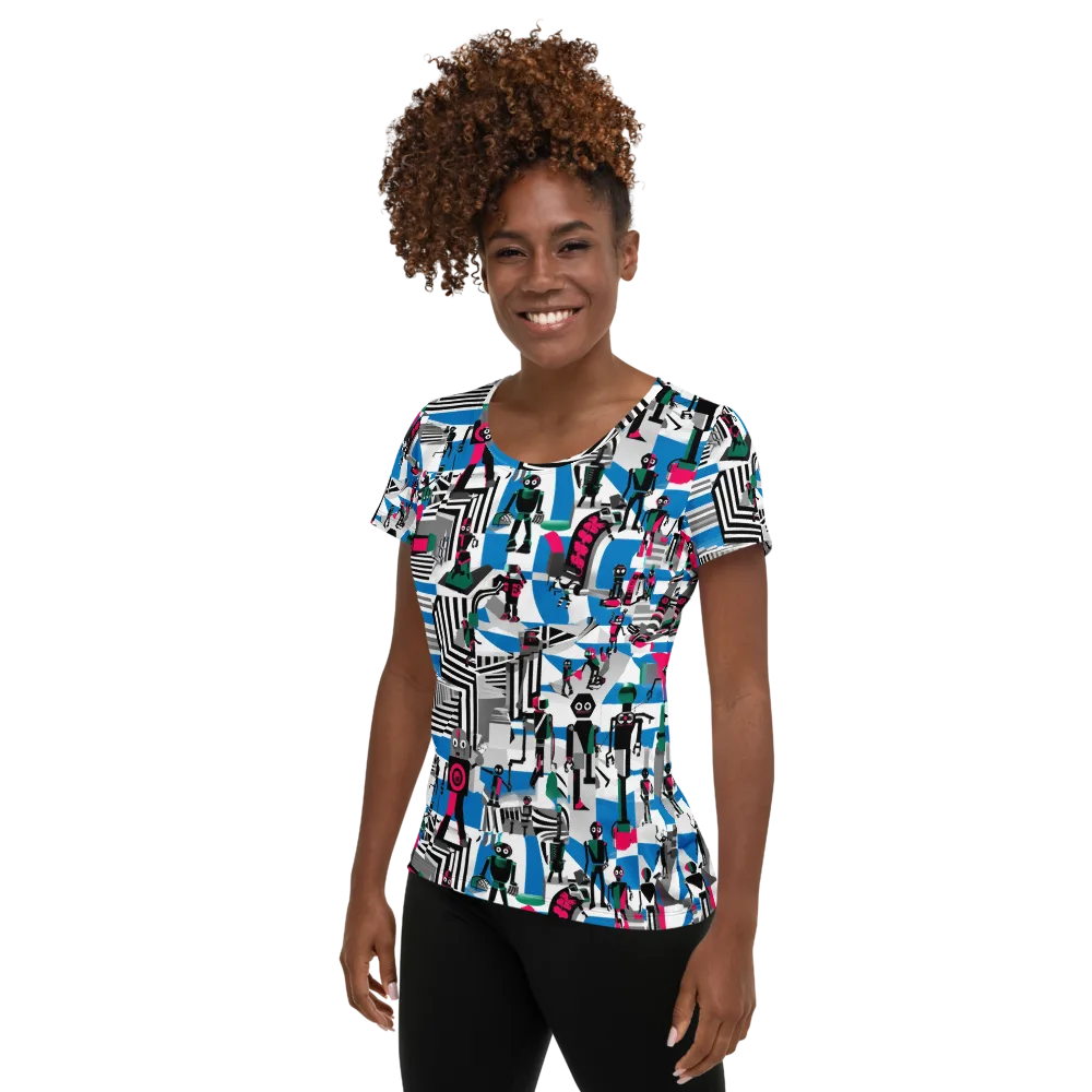 Synthetic Circus on Women's Athletic T-Shirt — Left