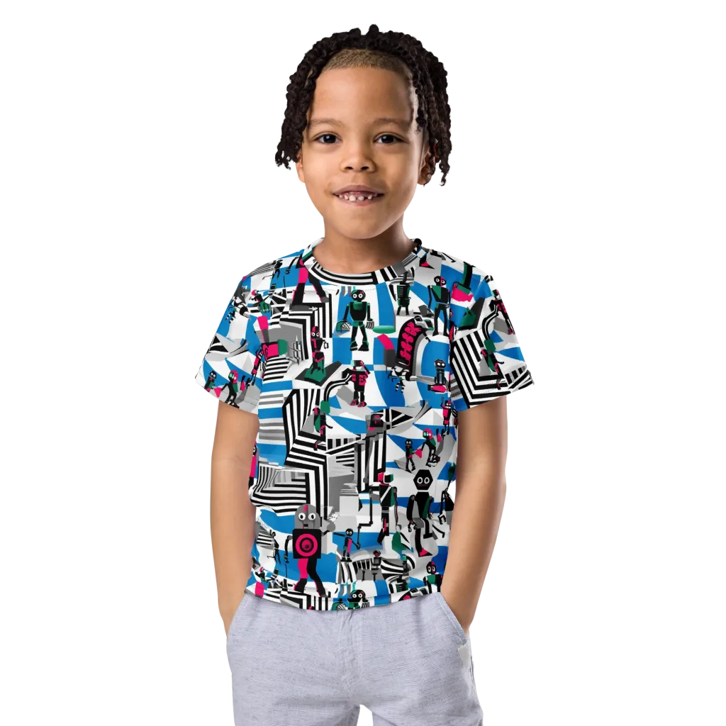 Synthetic Circus on Kids Crew Neck T-Shirt — Front