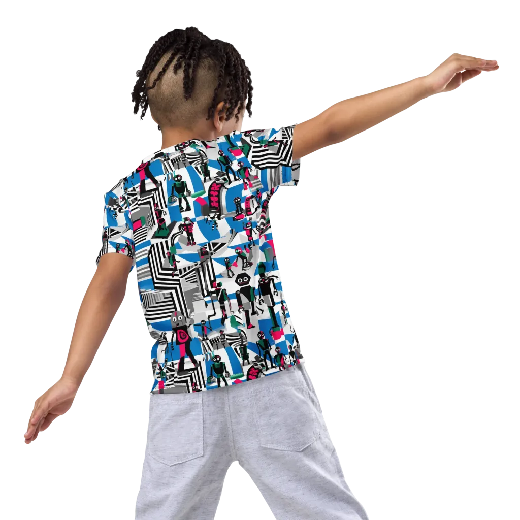 Synthetic Circus on Kids Crew Neck T-Shirt — Back