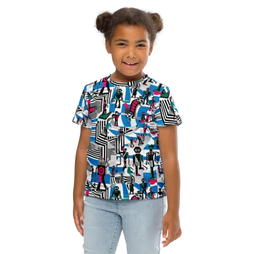 Synthetic Circus on a Kids Crew Neck T-Shirt