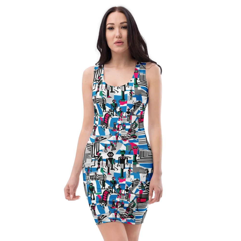 Synthetic Circus on Bodycon Dress — Front