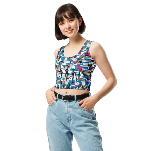Synthetic Circus on a Crop Top