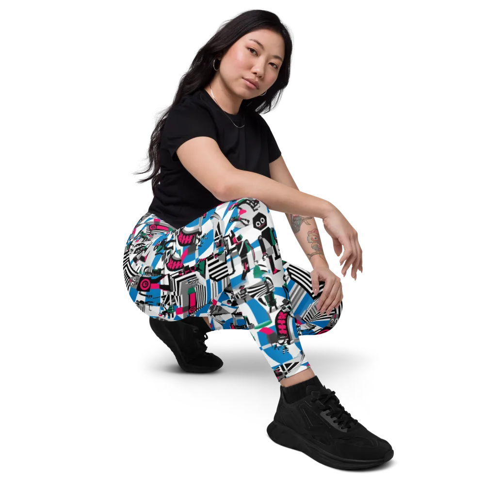 Synthetic Circus on Leggings with Pockets — Right Front