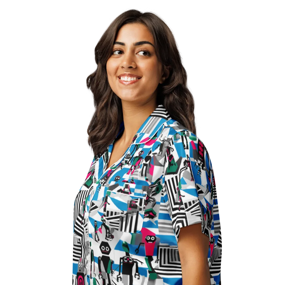 Synthetic Circus on Women's Short Sleeve Pajama Top — Left Front
