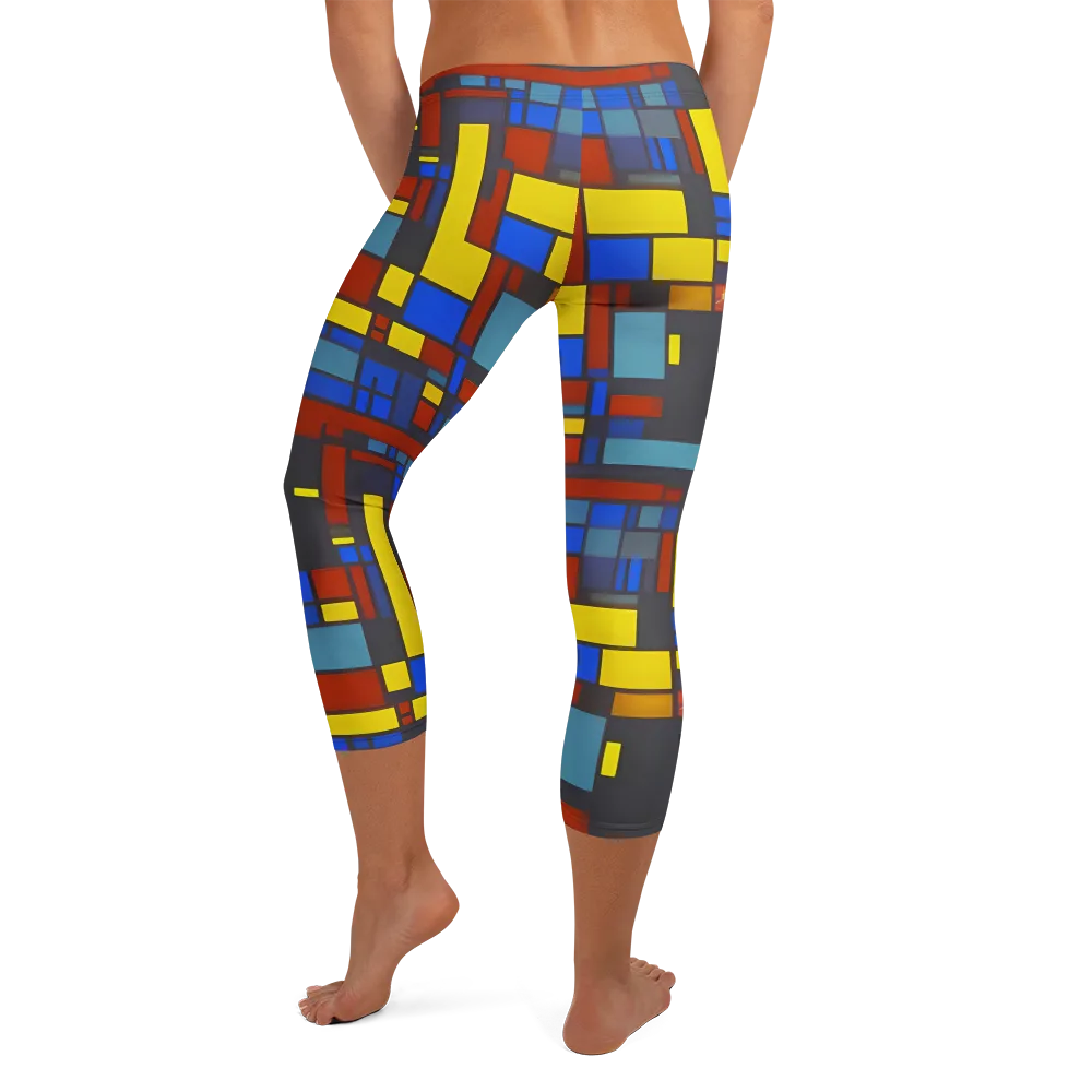 Cobalt Construct on Capri Leggings — Back