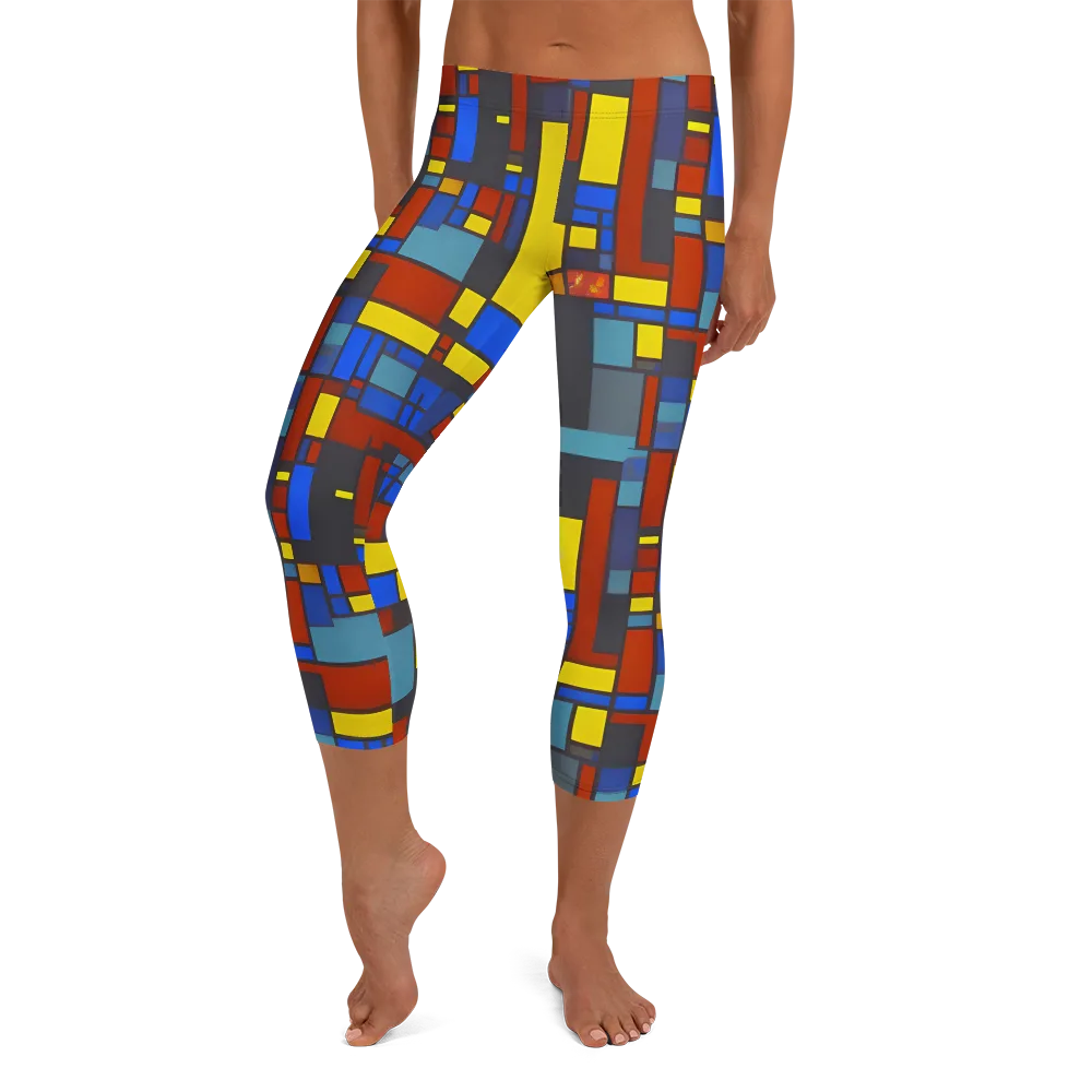Cobalt Construct on Capri Leggings — Front