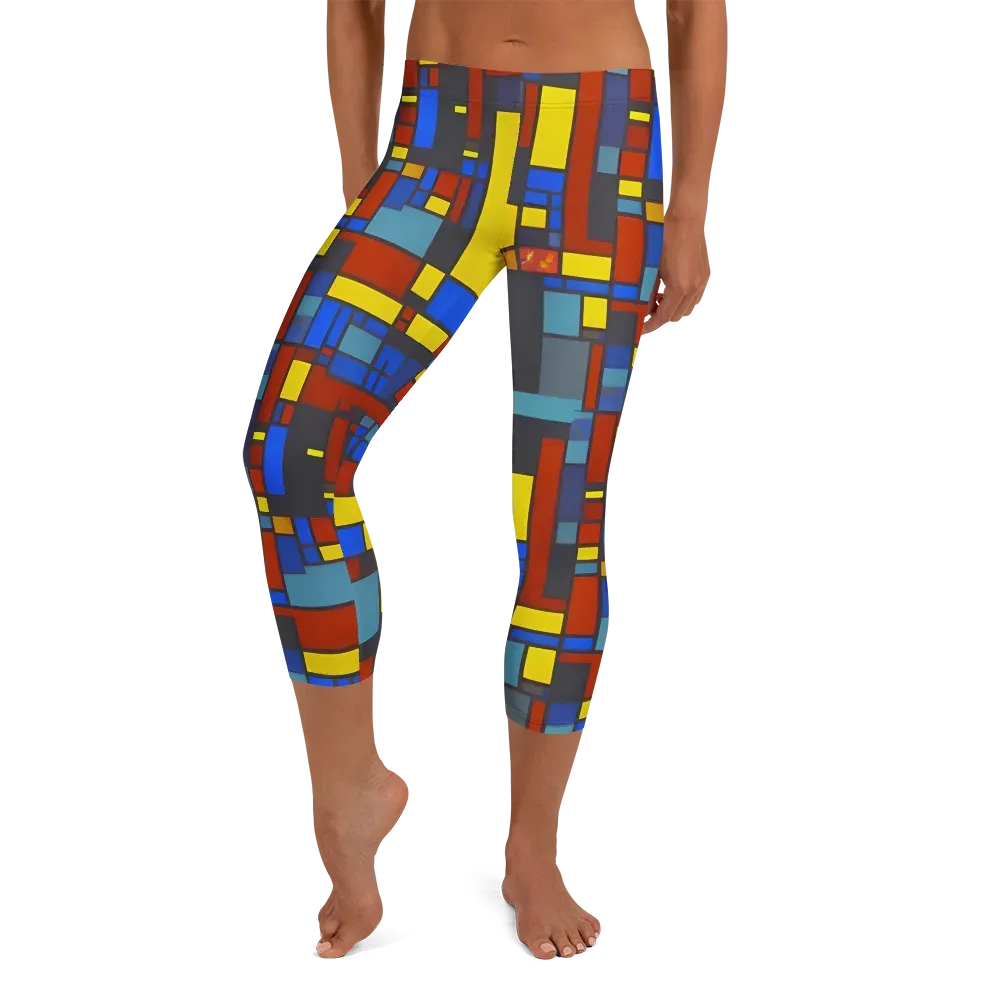 Cobalt Construct on Capri Leggings — Front