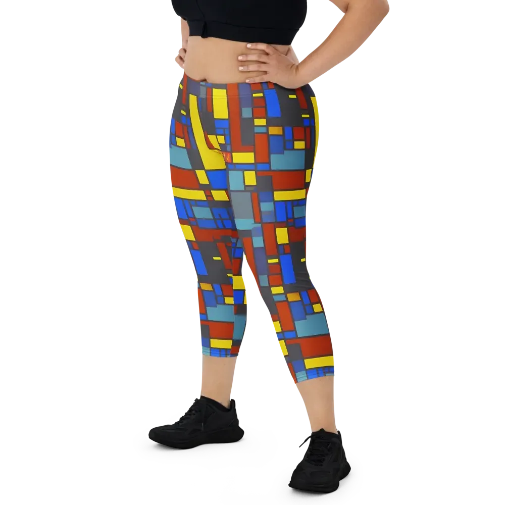 Cobalt Construct on Capri Leggings — Front