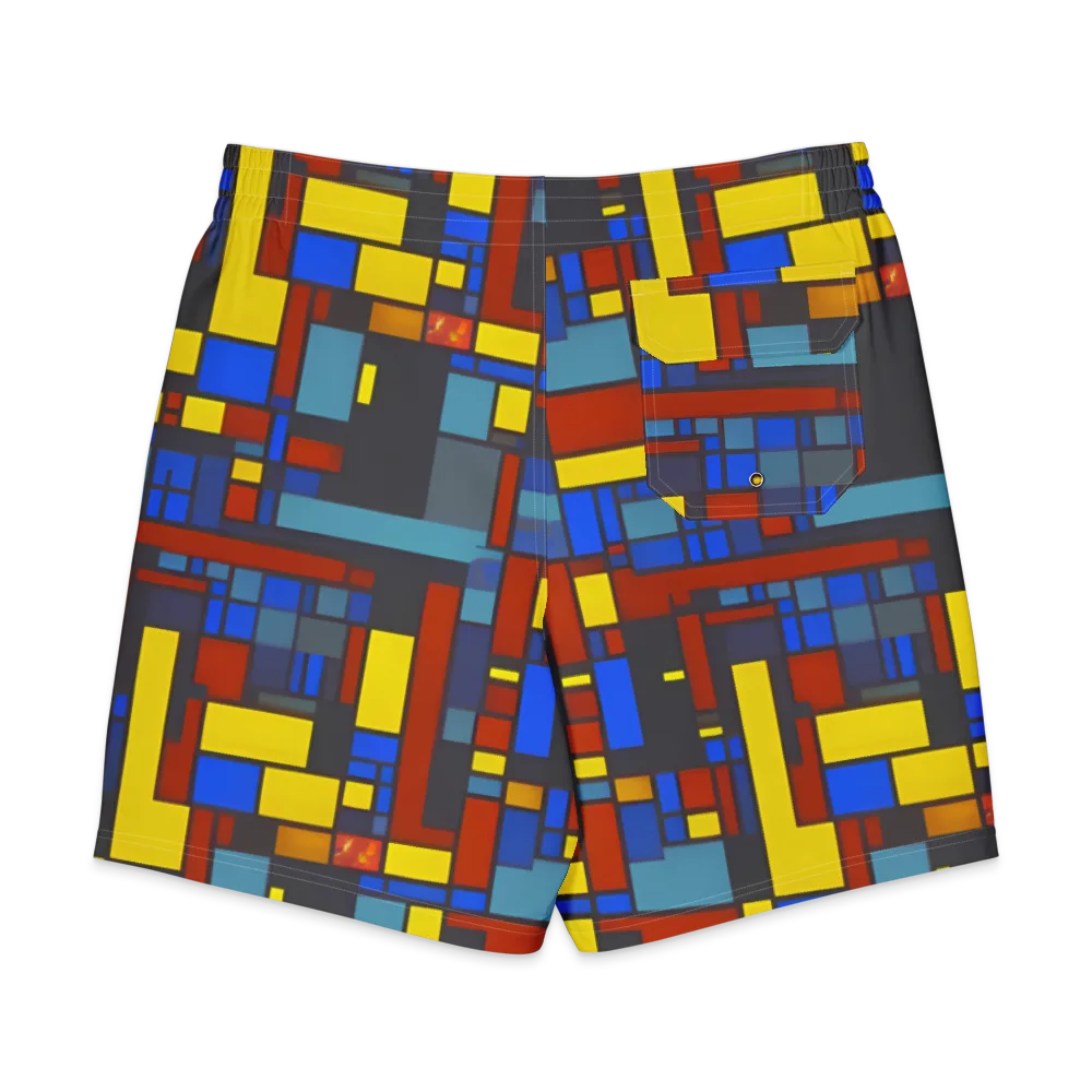 Cobalt Construct on Men's Board Shorts — Back