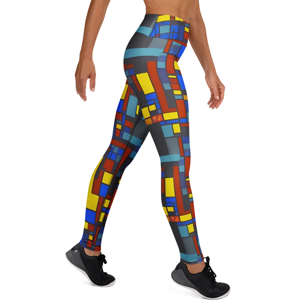 Cobalt Construct on Yoga Leggings — Right