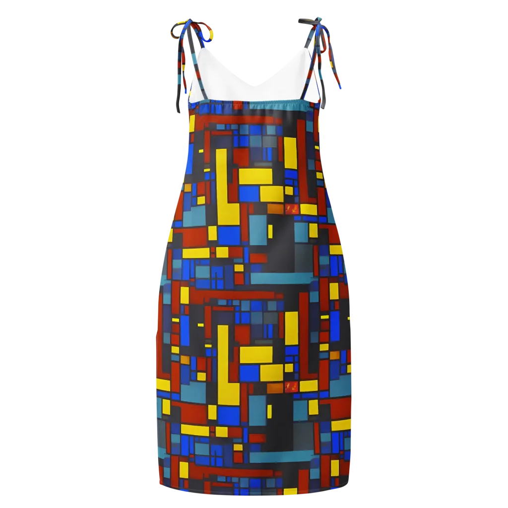 Cobalt Construct on Slip Dress — Back