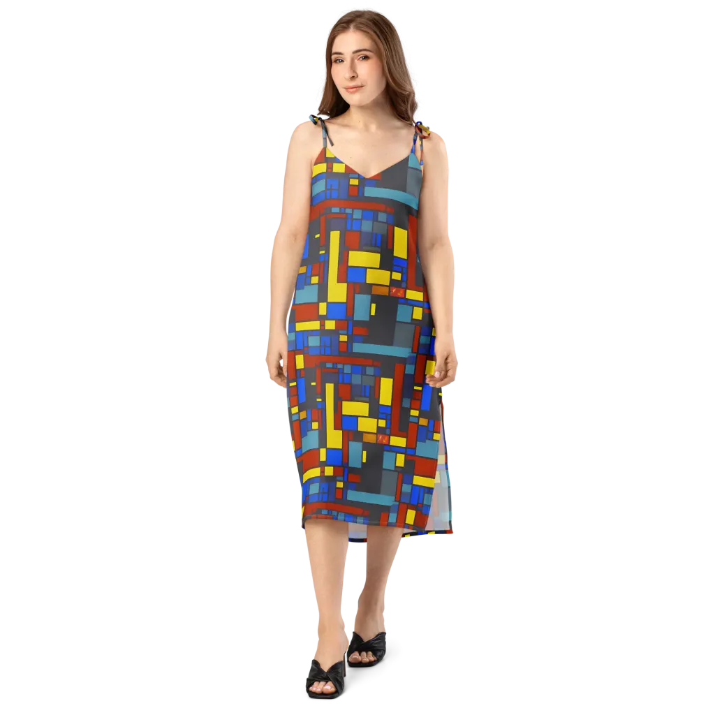 Cobalt Construct on Slip Dress — Front