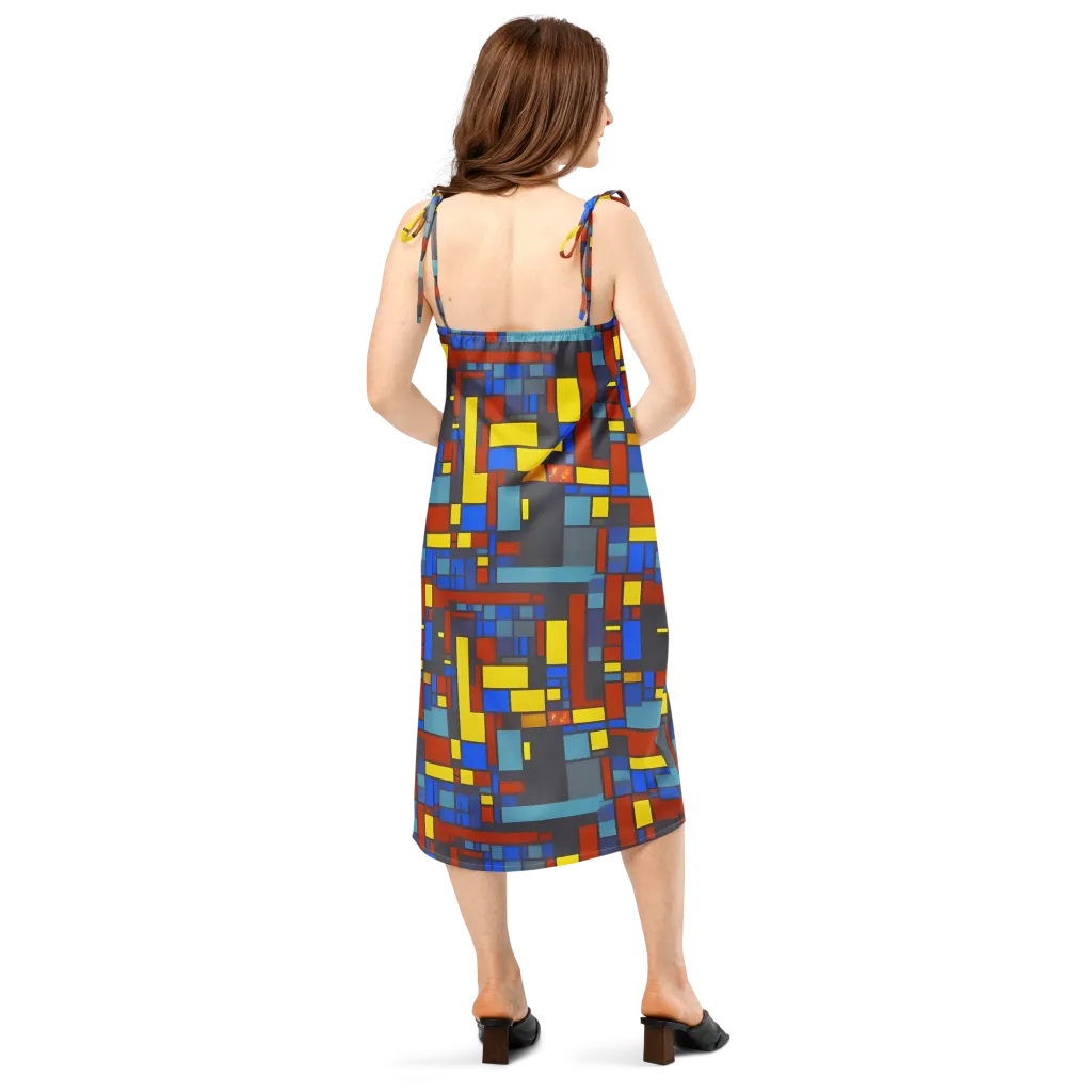 Cobalt Construct on Slip Dress — Back