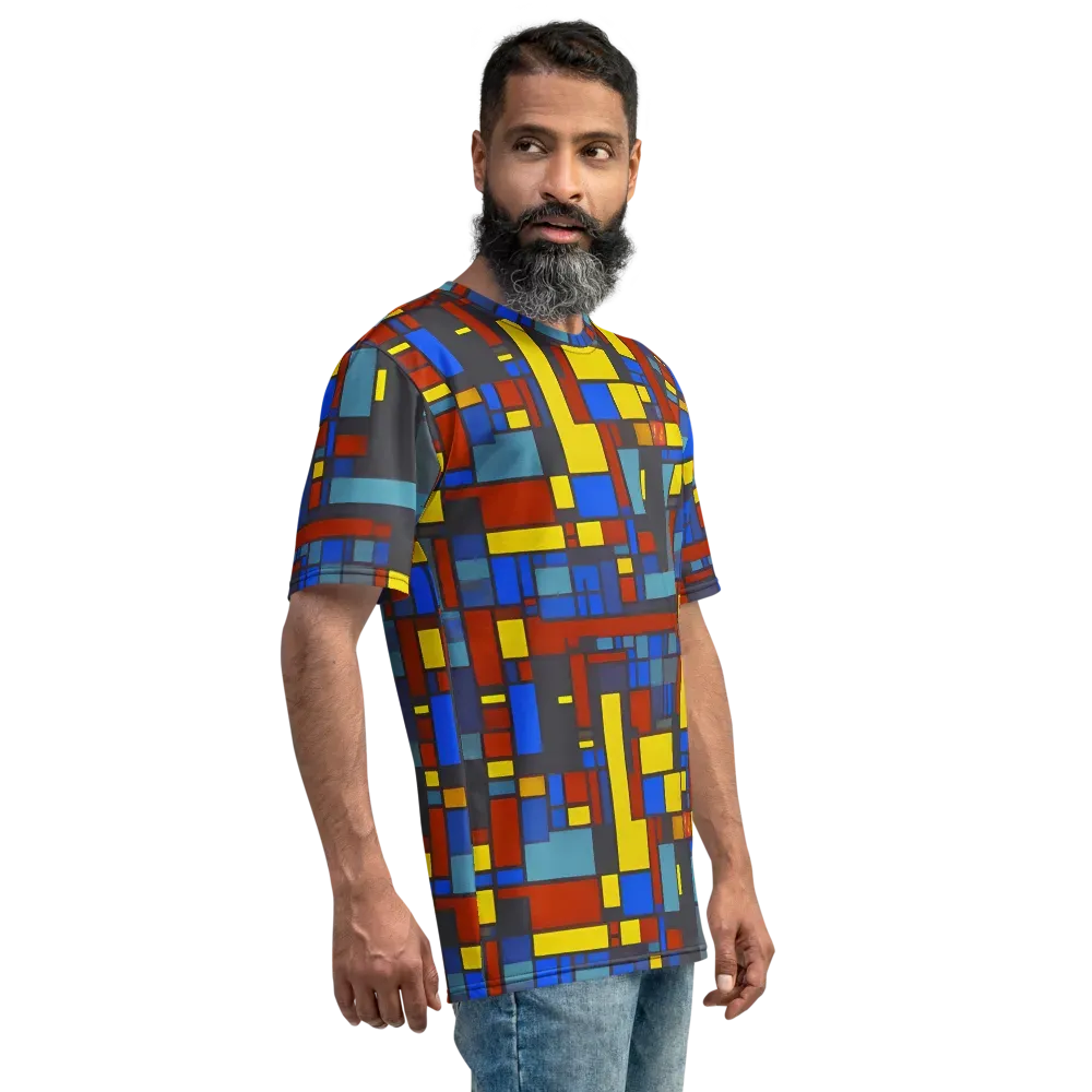 Cobalt Construct on Men's Crew Neck T-Shirt — Right