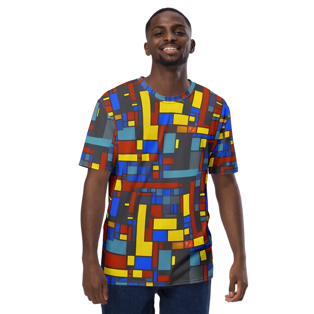Cobalt Construct on Men's Crew Neck T-Shirt — Front