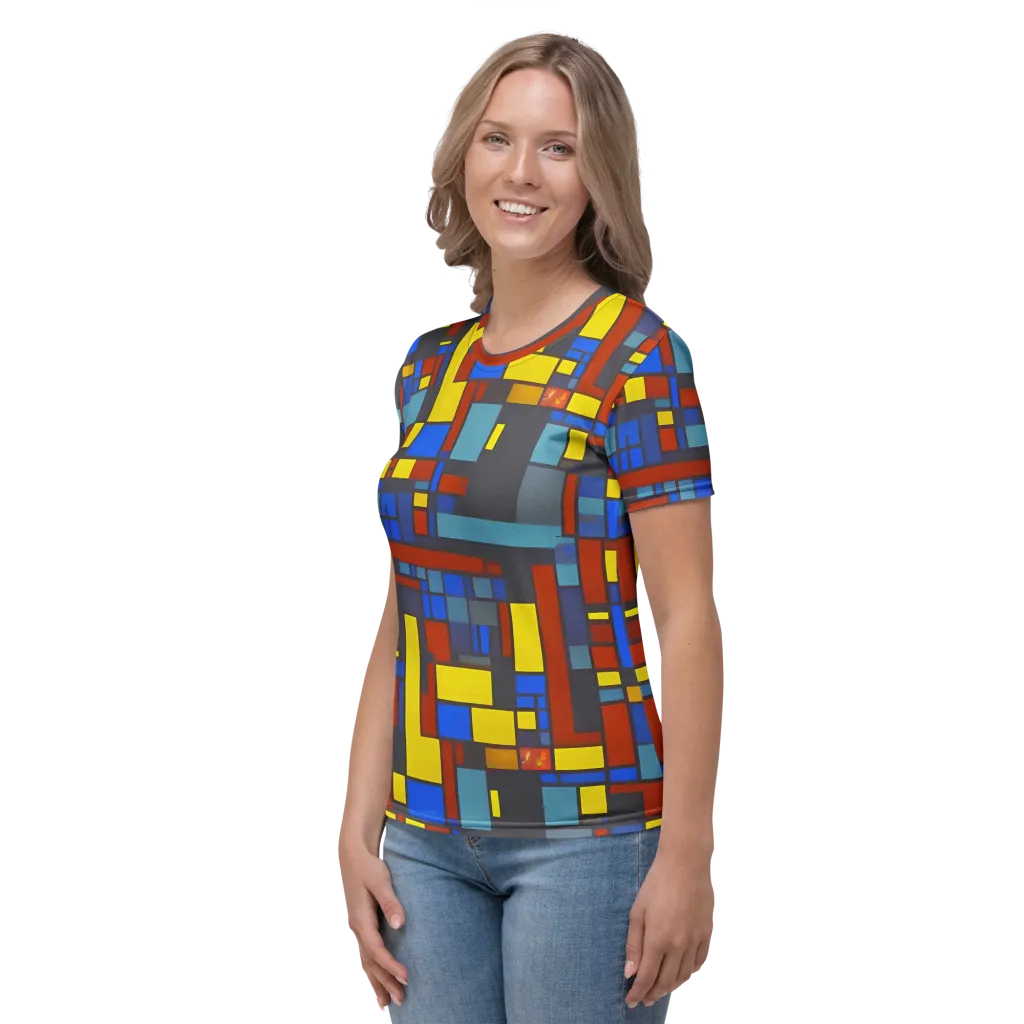 Cobalt Construct on Women's Crew Neck T-Shirt — Left