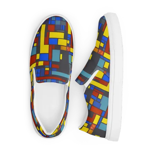 Cobalt Construct on a Men's Slip-On Canvas Shoes