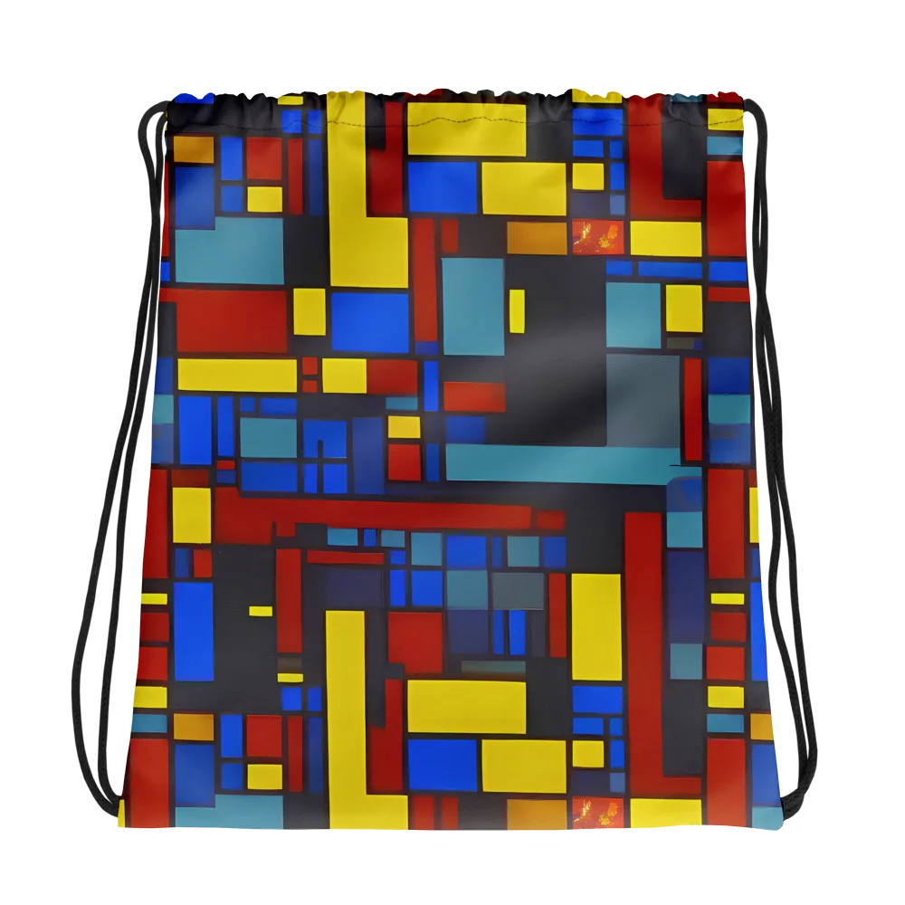 Cobalt Construct on Drawstring Bag — Photo