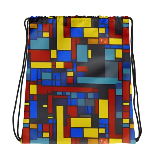 Cobalt Construct on a Drawstring Bag