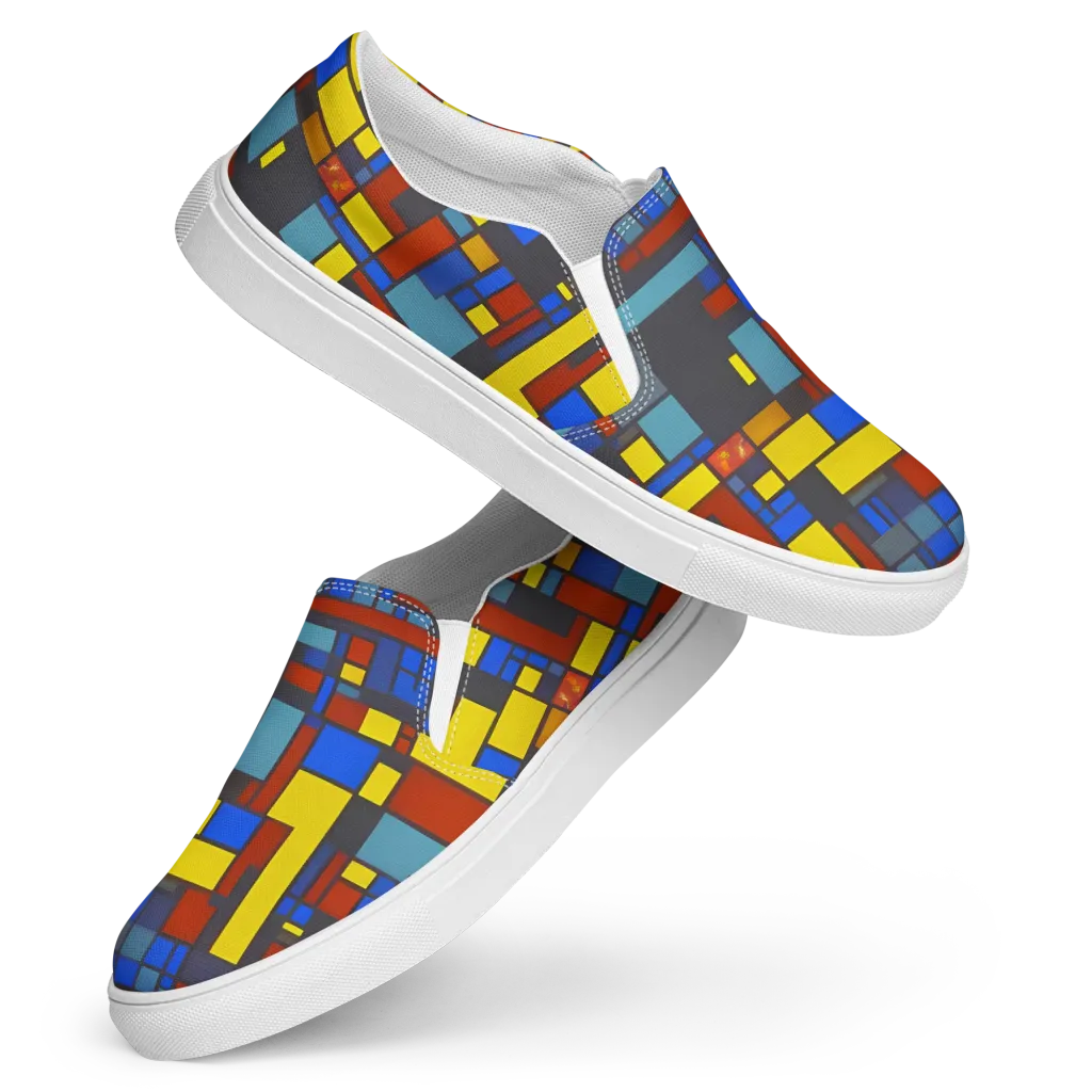 Cobalt Construct on Women's Slip-On Canvas Shoes — Front