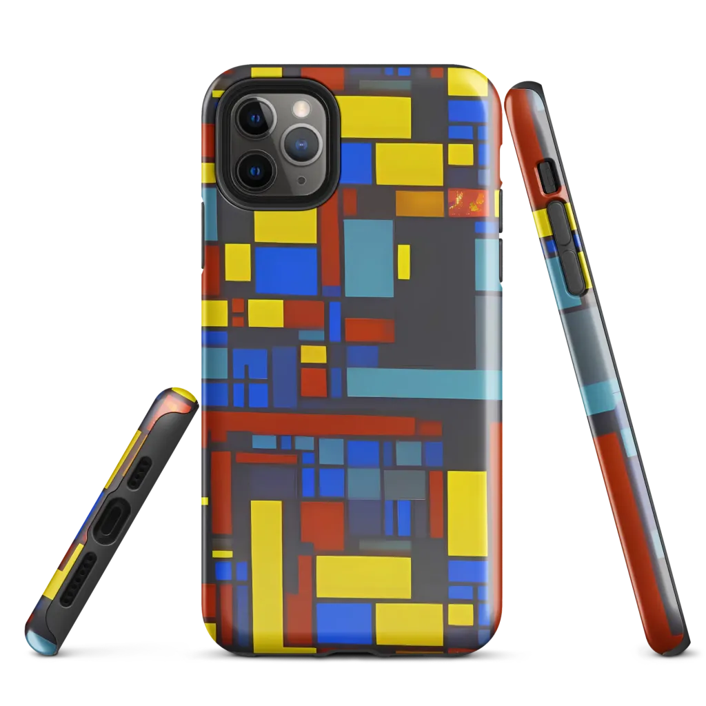 Cobalt Construct on Tough Case for iPhone® — Front