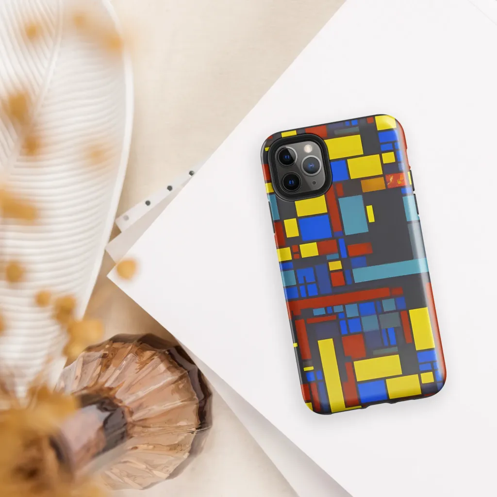 Cobalt Construct on Tough Case for iPhone® — Front
