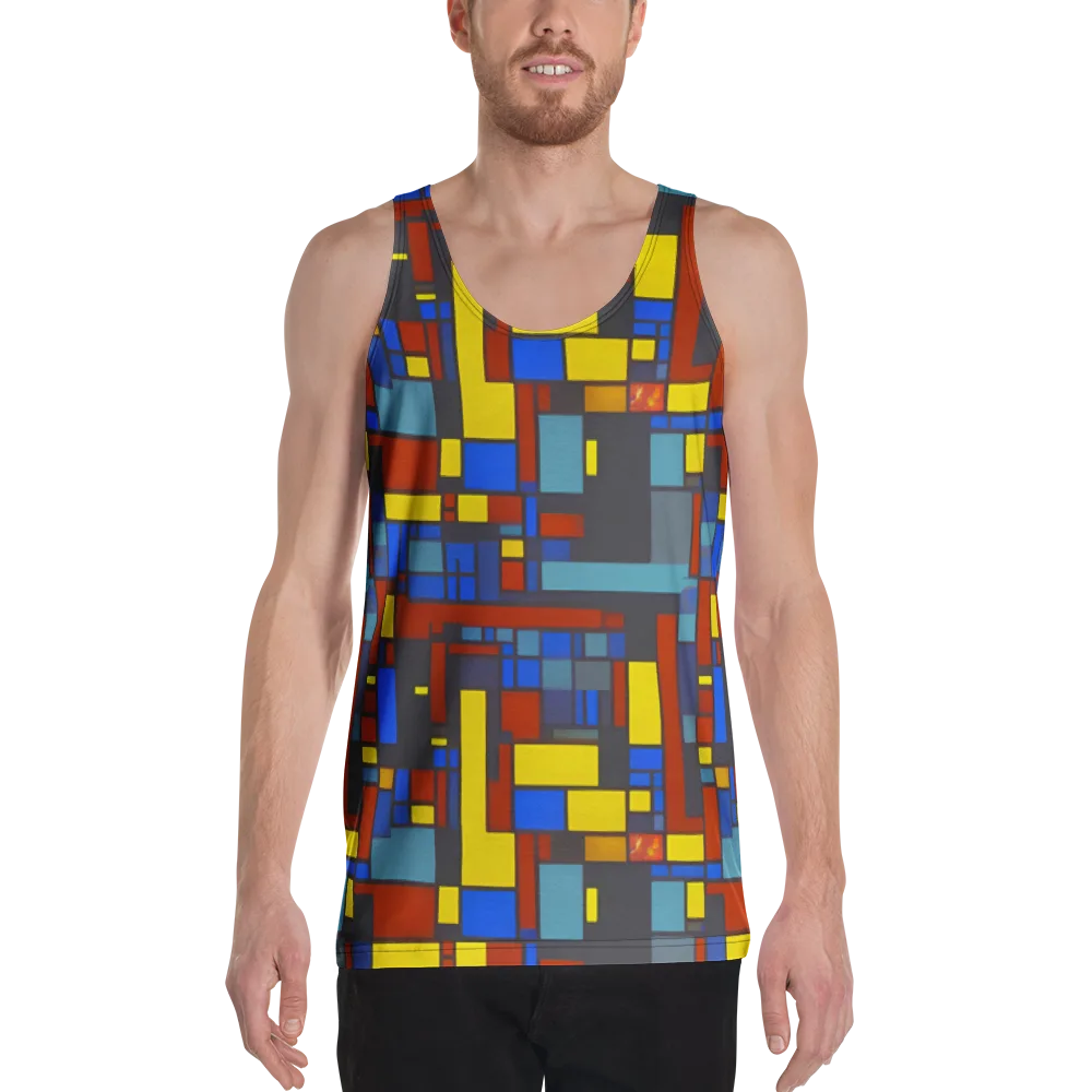Cobalt Construct on Men's Tank Top — Front