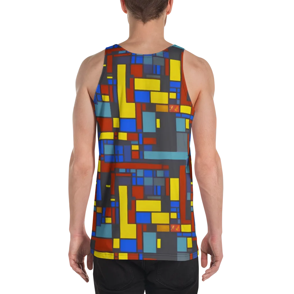 Cobalt Construct on Men's Tank Top — Back