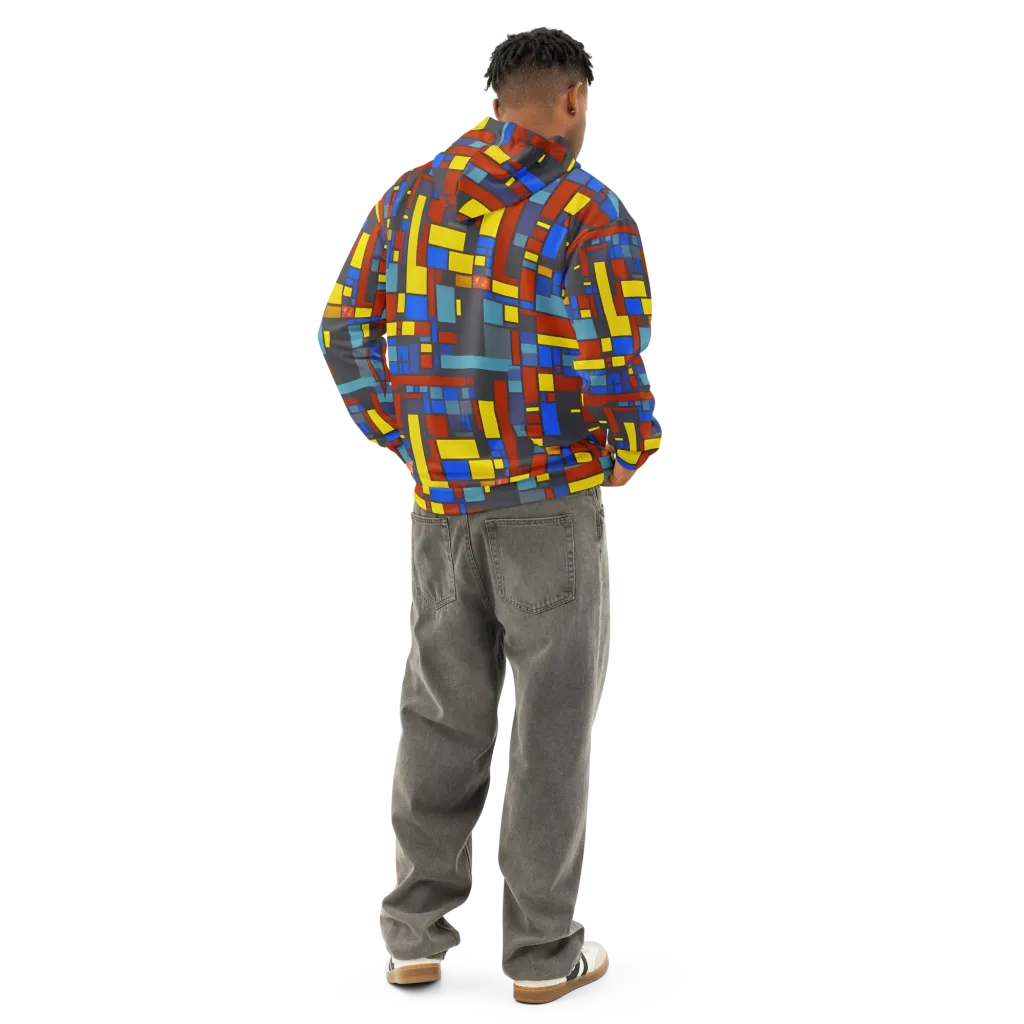 Cobalt Construct on Cotton Hoodie — Back
